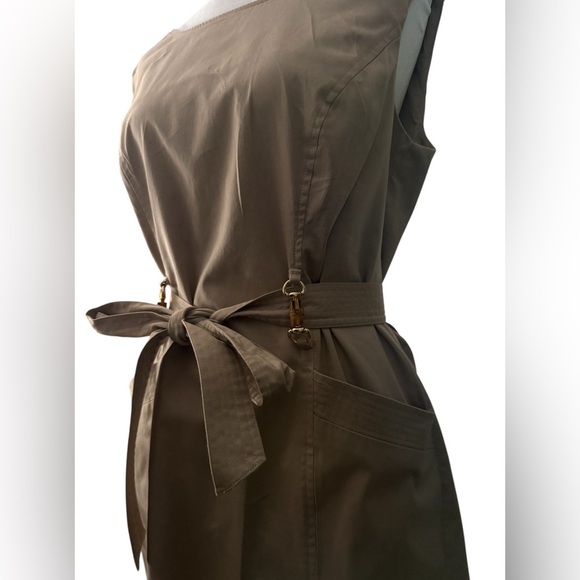 Ellen Tracy very elegant tan Midi Dress - Picture 3 of 4